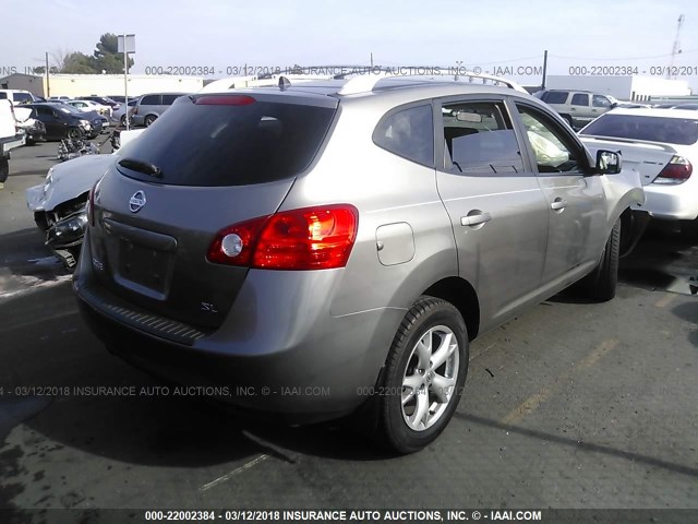 JN8AS58T58W300706 - 2008 NISSAN ROGUE S/SL GRAY photo 4