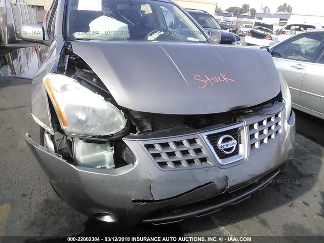 JN8AS58T58W300706 - 2008 NISSAN ROGUE S/SL GRAY photo 6