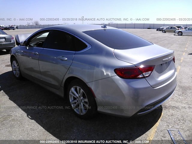 1C3CCCAB1GN185036 - 2016 CHRYSLER 200 LIMITED SILVER photo 3