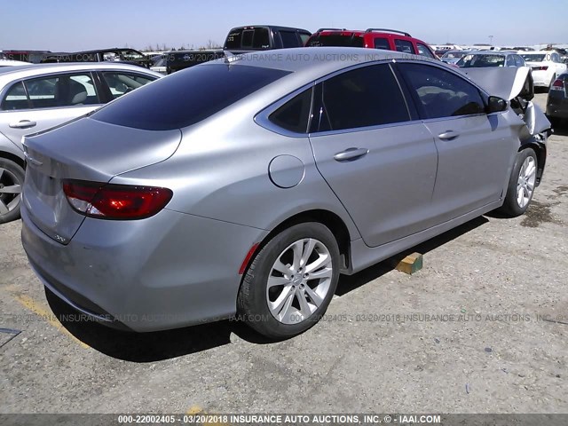 1C3CCCAB1GN185036 - 2016 CHRYSLER 200 LIMITED SILVER photo 4