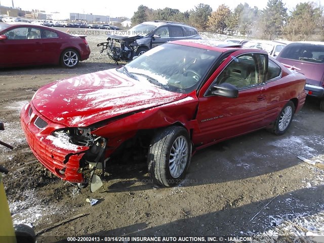 1G2NE12EXXM744721 - 1999 PONTIAC GRAND AM SE RED photo 2