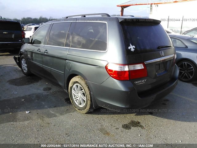 5FNRL38866B085219 - 2006 HONDA ODYSSEY TOURING GRAY photo 3