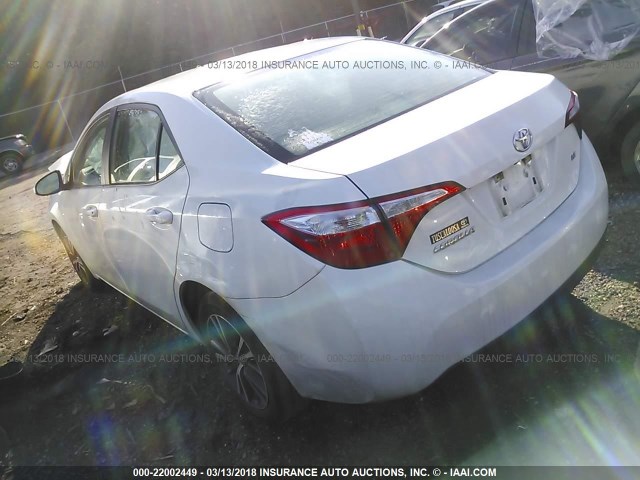 5YFBURHE2GP410896 - 2016 TOYOTA COROLLA L/LE/LE PLS/PRM/S/S PLS WHITE photo 3