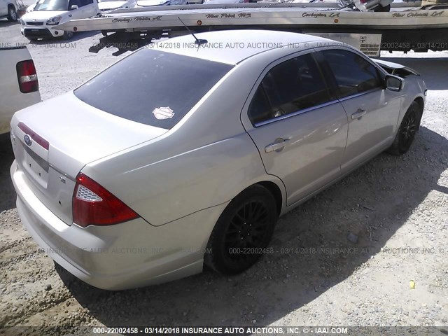 3FAHP0HA1AR266310 - 2010 FORD FUSION SE TAN photo 4