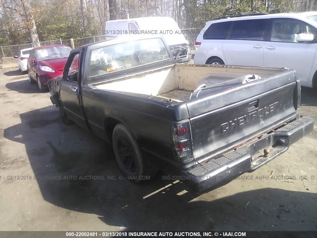 1GCBS14E9H2162594 - 1987 CHEVROLET S TRUCK S10 BLACK photo 3