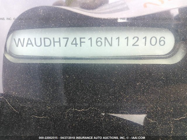 WAUDH74F16N112106 - 2006 AUDI A6 3.2 QUATTRO BLACK photo 9
