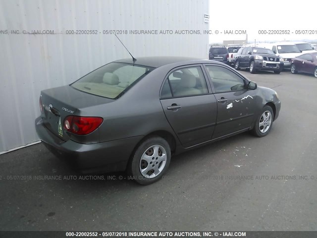 1NXBR32E75Z357339 - 2005 TOYOTA COROLLA CE/LE/S GRAY photo 4