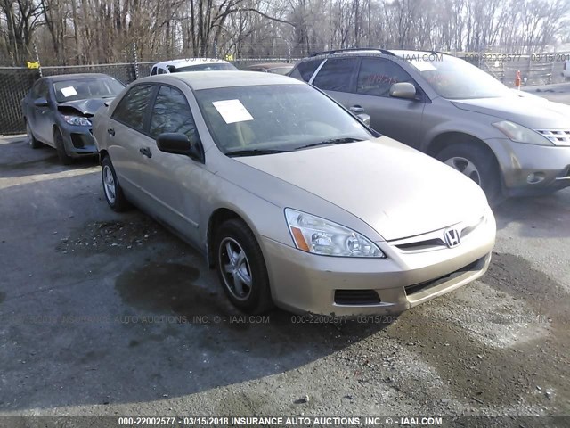 1HGCM56117A032265 - 2007 HONDA ACCORD VALUE GOLD photo 1