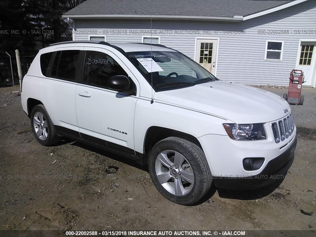 1C4NJDBB3GD780507 - 2016 JEEP COMPASS SPORT WHITE photo 1