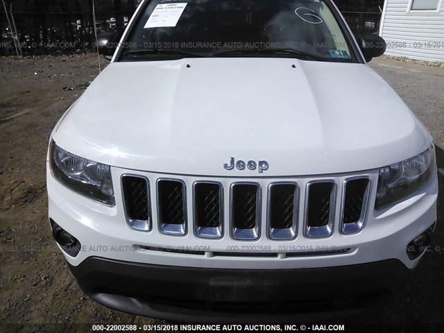 1C4NJDBB3GD780507 - 2016 JEEP COMPASS SPORT WHITE photo 6