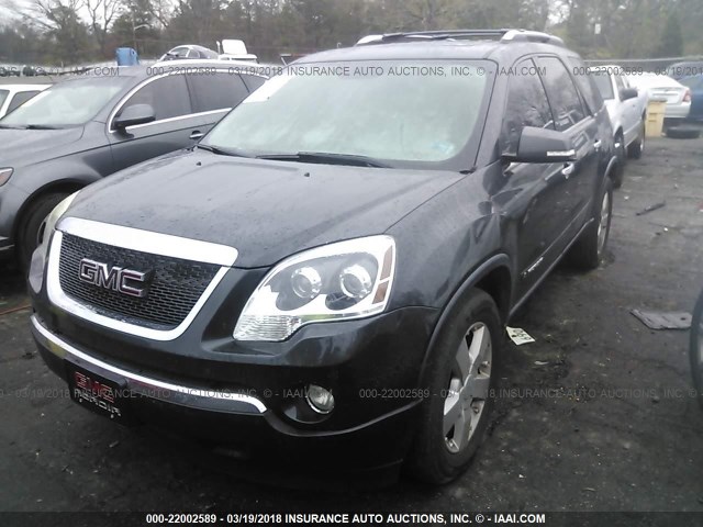 1GKER33747J159540 - 2007 GMC ACADIA SLT-2 BLACK photo 2