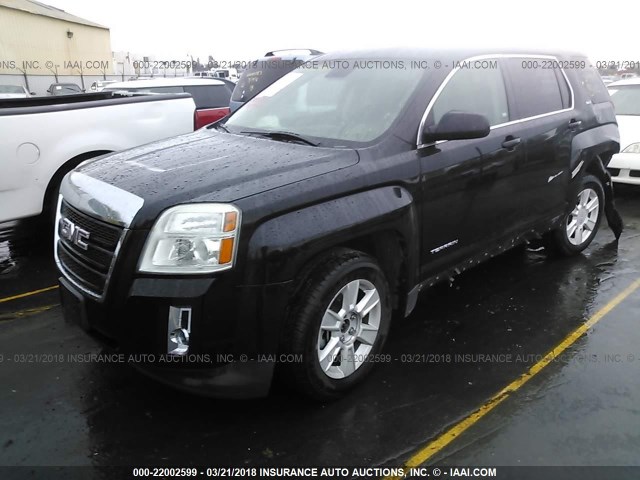 2GKFLREK7D6345494 - 2013 GMC TERRAIN SLE BLACK photo 2