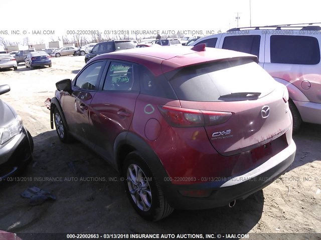 JM1DKDB75G0140505 - 2016 MAZDA CX-3 SPORT RED photo 3