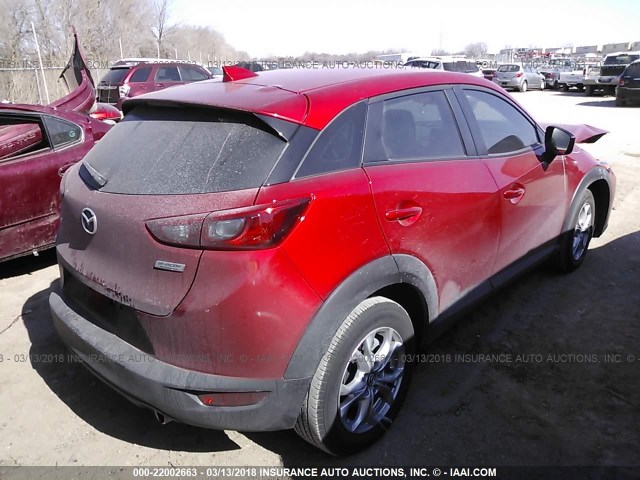 JM1DKDB75G0140505 - 2016 MAZDA CX-3 SPORT RED photo 4