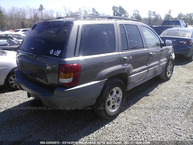 1J4G248SXYC300672 - 2000 JEEP GRAND CHEROKEE LAREDO GRAY photo 4