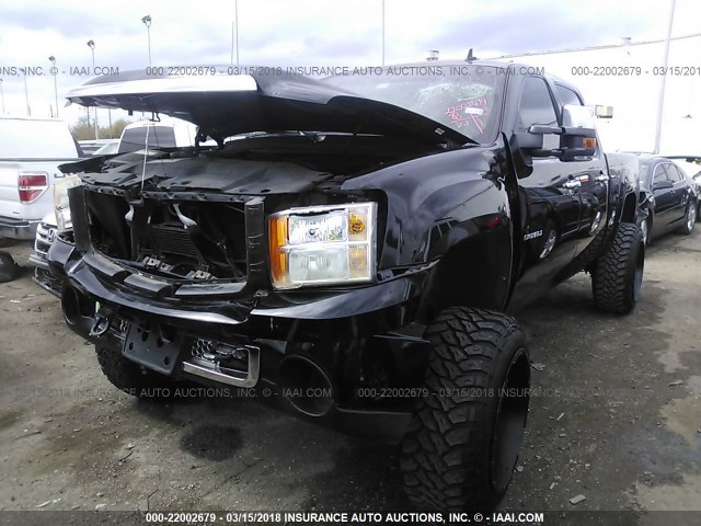 2GTEC638281233041 - 2008 GMC NEW SIERRA C1500 DENALI BLACK photo 2