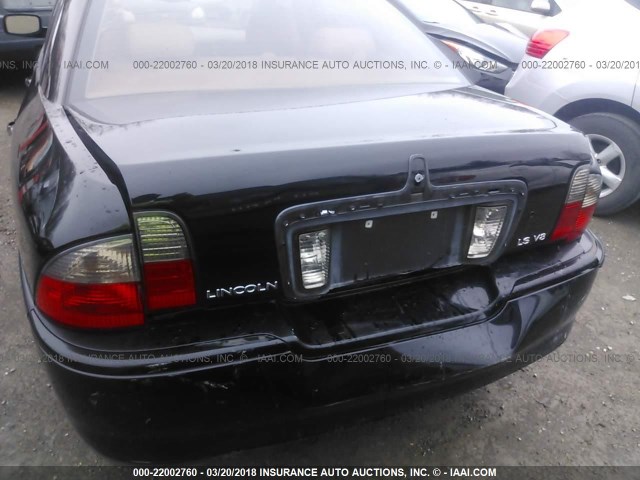 1LNHM87A44Y637660 - 2004 LINCOLN LS BLACK photo 6