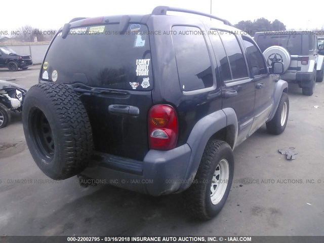 1J4GL48K92W124684 - 2002 JEEP LIBERTY SPORT BLACK photo 4