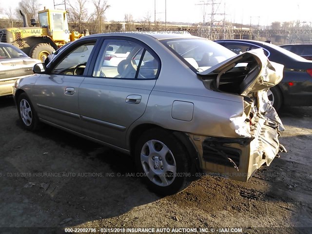 KMHDN45D33U539369 - 2003 HYUNDAI ELANTRA GLS/GT BEIGE photo 3