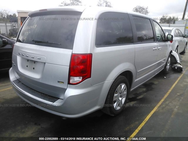 2C4RDGBG5CR177992 - 2012 DODGE GRAND CARAVAN SE SILVER photo 4