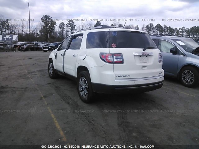 1GKKVRKD0FJ270318 - 2015 GMC ACADIA SLT-1 WHITE photo 3