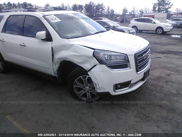 1GKKVRKD0FJ270318 - 2015 GMC ACADIA SLT-1 WHITE photo 6