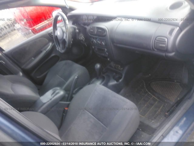 1B3ES46C41D290876 - 2001 DODGE NEON SE/ES BLUE photo 5