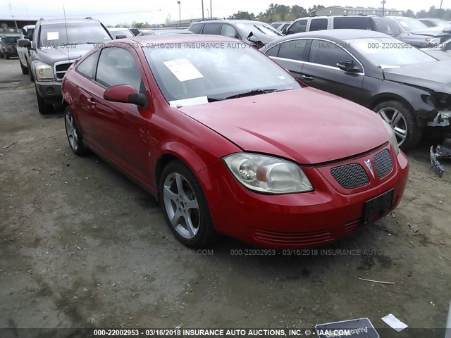 1G2AT18H597273830 - 2009 PONTIAC G5 GT RED photo 1