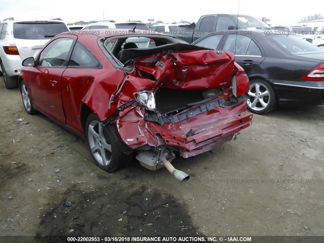 1G2AT18H597273830 - 2009 PONTIAC G5 GT RED photo 6