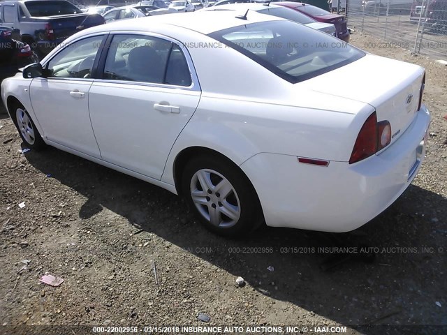 1G1ZG57B18F188360 - 2008 CHEVROLET MALIBU LS 白色 照片 3