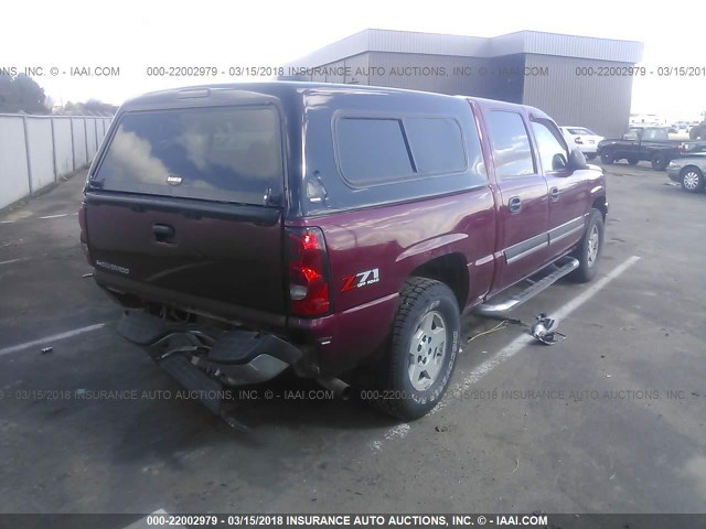 2GCEK13T461351843 - 2006 CHEVROLET SILVERADO K1500 MAROON photo 4