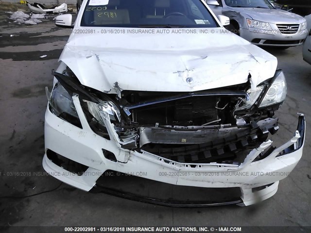 WDDHF8JB2DA686676 - 2013 MERCEDES-BENZ E 350 4MATIC WHITE photo 6