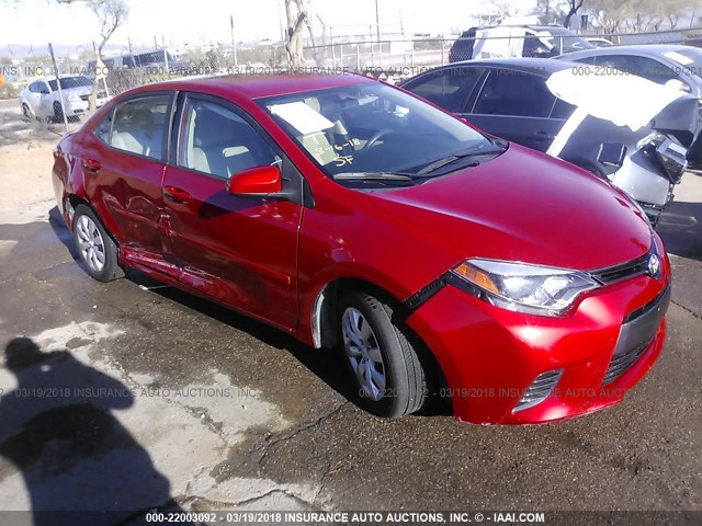 5YFBURHE9FP324547 - 2015 TOYOTA COROLLA L/LE/LE PLS/PRM/S/S PLS RED photo 1