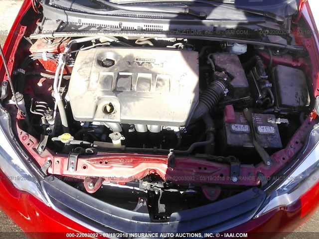 5YFBURHE9FP324547 - 2015 TOYOTA COROLLA L/LE/LE PLS/PRM/S/S PLS RED photo 10