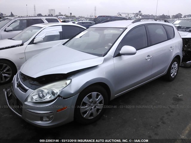 KMHDC8AE1AU061235 - 2010 HYUNDAI ELANTRA TOURING GLS/SE SILVER photo 2