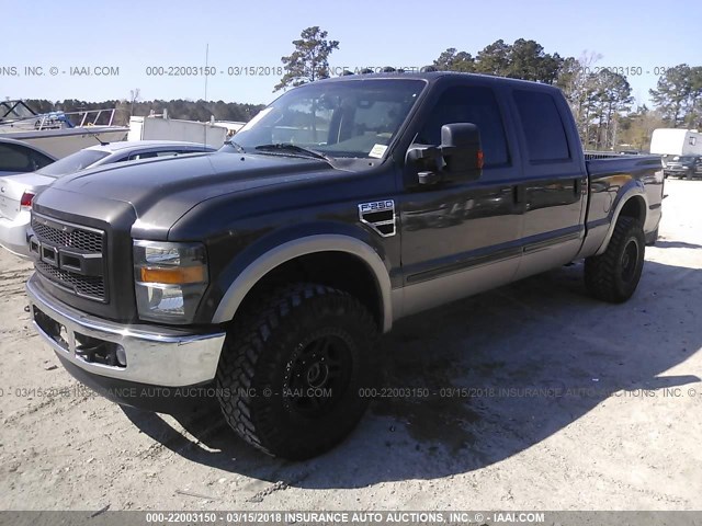 1FTSW21R98EA95351 - 2008 FORD F250 SUPER DUTY BROWN photo 2