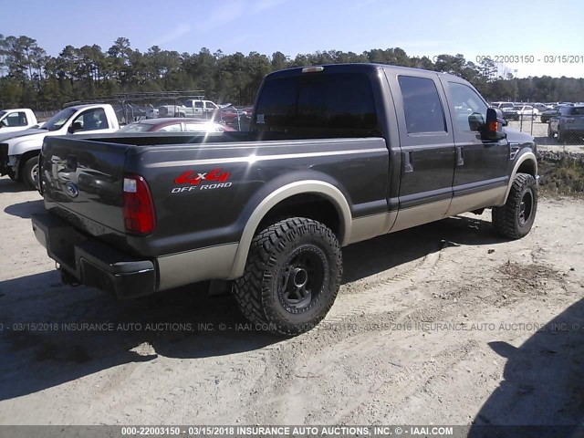 1FTSW21R98EA95351 - 2008 FORD F250 SUPER DUTY BROWN photo 4