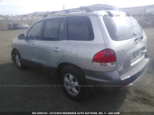 KM8SC73E06U102878 - 2006 HYUNDAI SANTA FE GLS/LIMITED SILVER photo 3