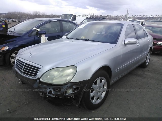 WDBNG70J72A260538 - 2002 MERCEDES-BENZ S 430 SILVER photo 2