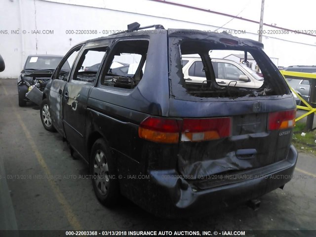 5FNRL18073B087670 - 2003 HONDA ODYSSEY EXL მუქი ლურჯი ფოტო 3