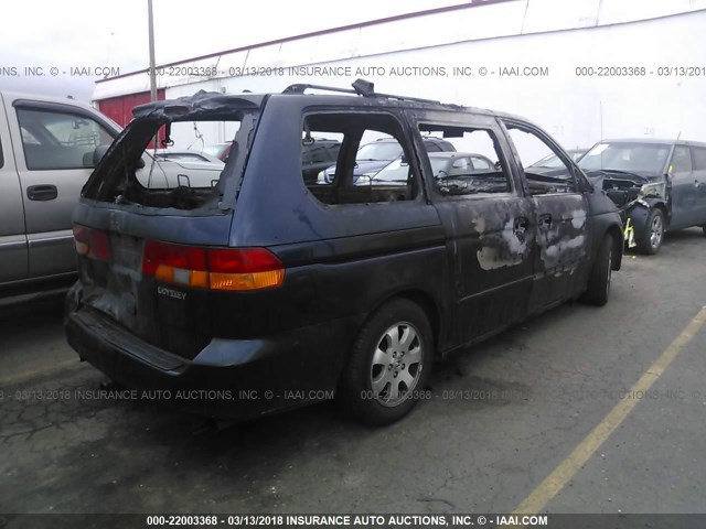 5FNRL18073B087670 - 2003 HONDA ODYSSEY EXL მუქი ლურჯი ფოტო 4