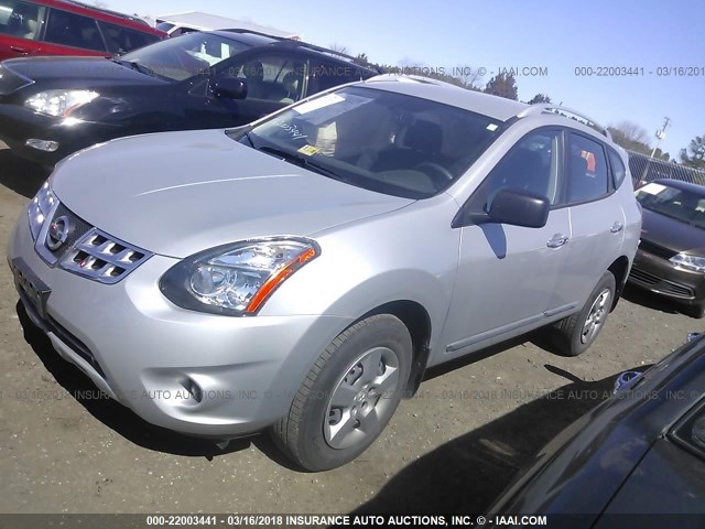 JN8AS5MV0FW767844 - 2015 NISSAN ROGUE SELECT S SILVER photo 2