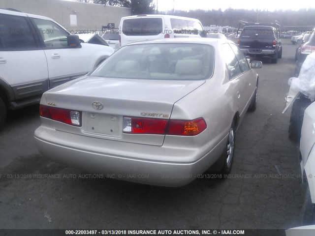 4T1BG22K41U066510 - 2001 TOYOTA CAMRY CE/LE/XLE GOLD photo 4