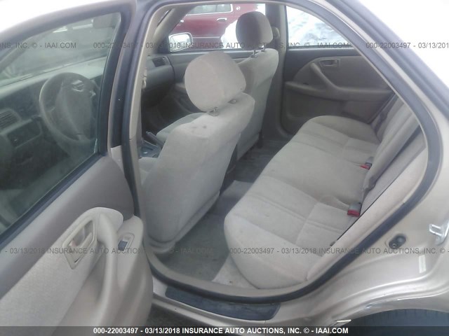 4T1BG22K41U066510 - 2001 TOYOTA CAMRY CE/LE/XLE GOLD photo 8