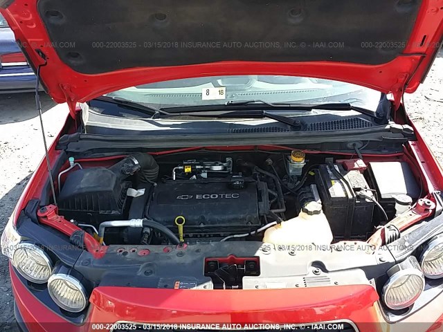 1G1JA5SH9F4178226 - 2015 CHEVROLET SONIC LS RED photo 10