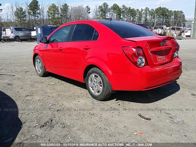 1G1JA5SH9F4178226 - 2015 CHEVROLET SONIC LS RED photo 3