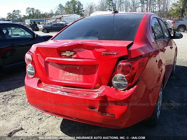 1G1JA5SH9F4178226 - 2015 CHEVROLET SONIC LS RED photo 6
