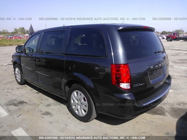 2C4RDGBG2ER376176 - 2014 DODGE GRAND CARAVAN SE GRAY photo 3