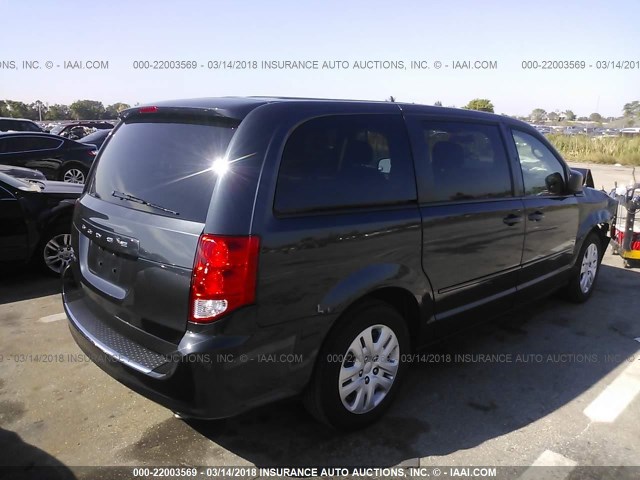 2C4RDGBG2ER376176 - 2014 DODGE GRAND CARAVAN SE GRAY photo 4