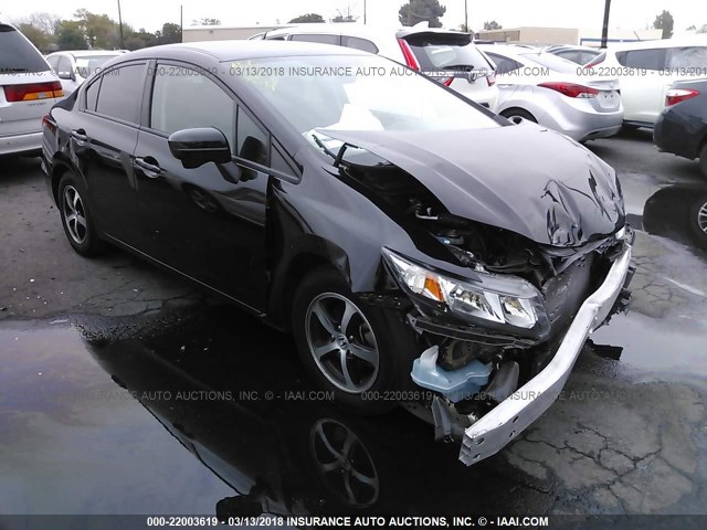 2HGFB2F74FH515304 - 2015 HONDA CIVIC SE BLACK photo 1